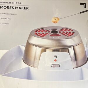Sharper Image Silver and Red S'mores Maker